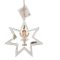 Fa csillag angyallal 15x15cm