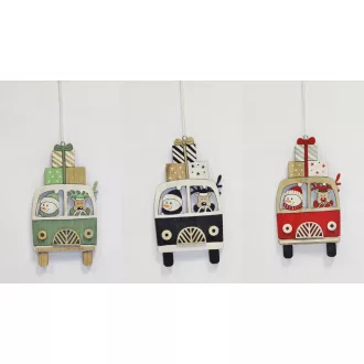  Fa Vw Kisbusz +Ajándék 16X9Cm