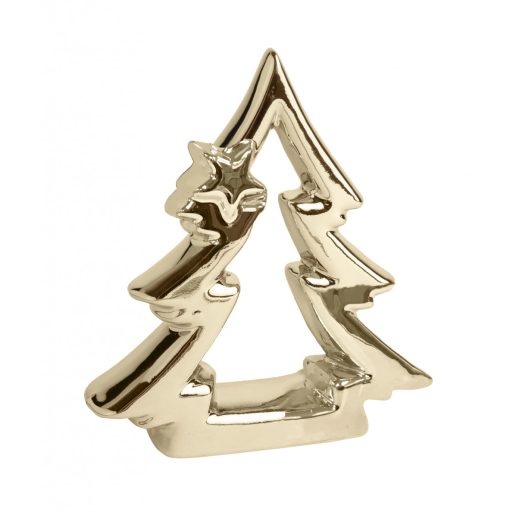 Porcelán Fenyőfa Áttört Rosegold 15Cm