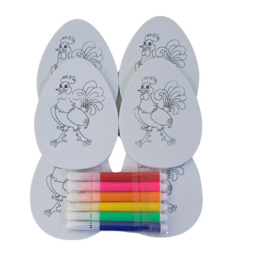 Húsvéti kifestő tojás alakú 6db-os