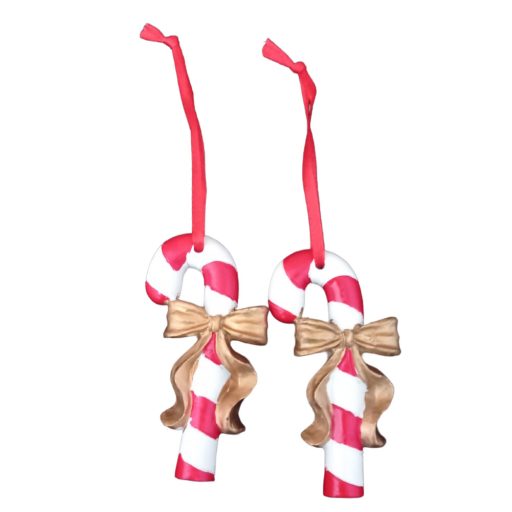 Nyalóka 2db-os Piros-Fehér Arany masnival