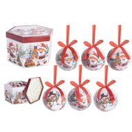  Gömb 14dbos Miki+Hóember 7,5cm