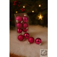 Ciklámen üveg gömb 4cm