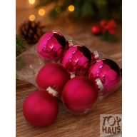 Ciklámen üveg gömb 6cm 055409