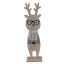 Karácsonyi dekor, rénszarvas fatalpon 58cm