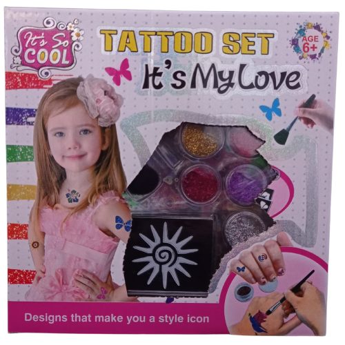 Csillám tetováló készlet 6 szín