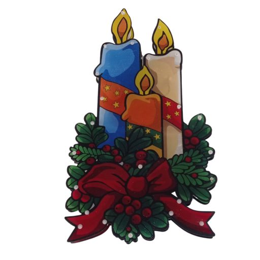 Karácsonyi ablakdísz elemes