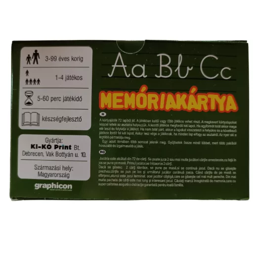 ABC memória kártya