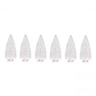 Fenyő dekoráció fehér 10cm