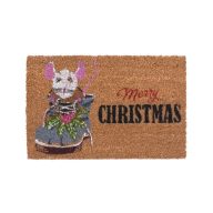 Karácsonyi lábtörlő egérkés