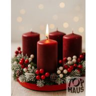 Adventi gyertya 4db-os Metál