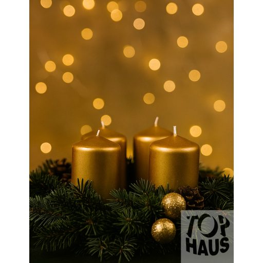 Adventi gyertya 4db-os Metál
