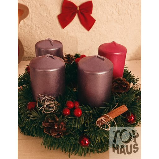 Adventi gyertya 4db-os Metál