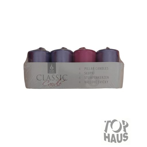 Adventi gyertya 4db-os Metál