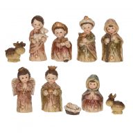 Betlehemi karácsonyi poly figurák 10db-os 7 cm