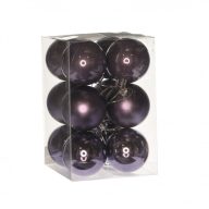 Műanyag gömb dobozban 6 cm lila 3 féle