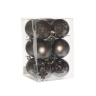  Műanyag gömb dobozban 6 cm Grafit szürke 3 féle