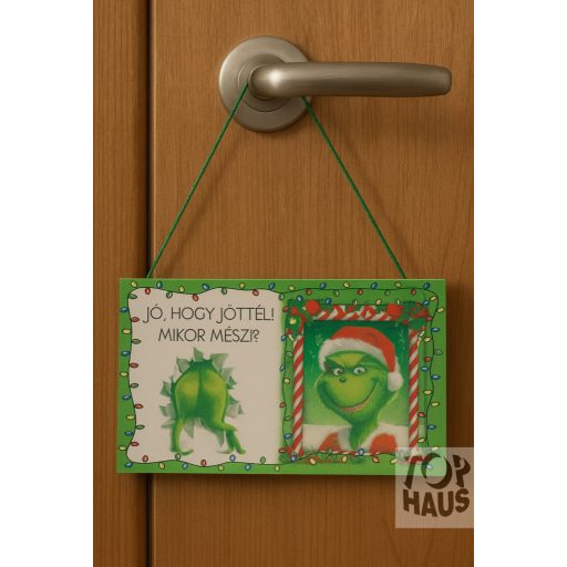 Grinch fa tábla12x22cm