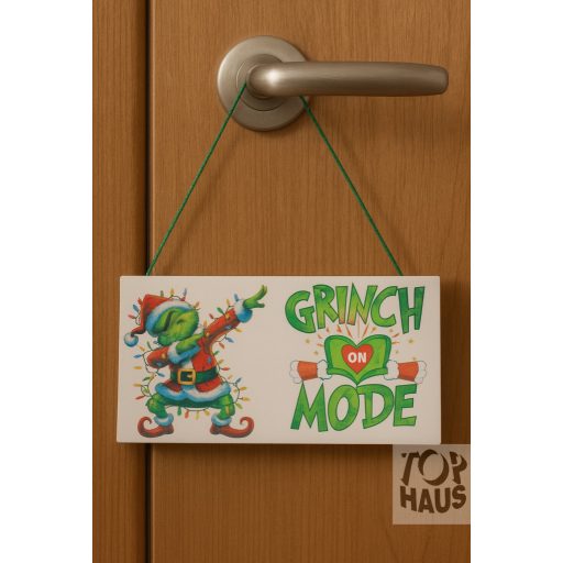 Grinch fa tábla12x22cm