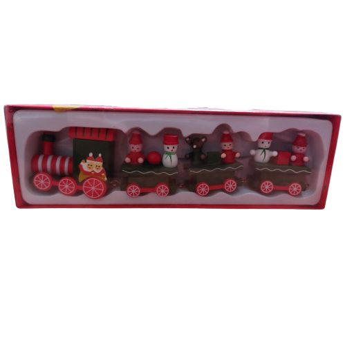 Karácsonyi fa vonat piros-zöld
