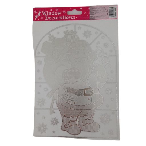 Ezüst karácsonyi  ablak matrica