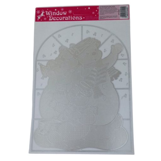 Ezüst karácsonyi  ablak matrica