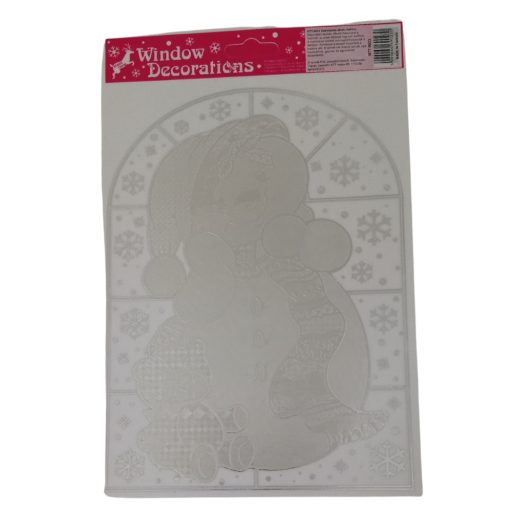Ezüst karácsonyi  ablak matrica