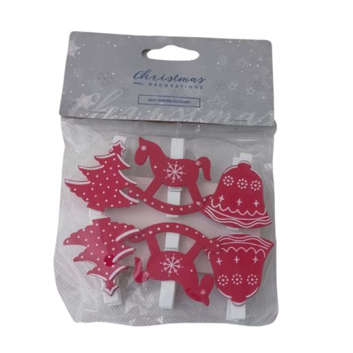 Fa csipesz, fenyő-hintaló-harang 5cm