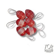 Piros tojás műa.6 db-os