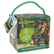 Úti memóriajátékok kifestőkkel Dinoszauruszok