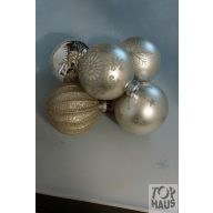 Gömb Üveg 8Cm Antik Világos Szürke Matt