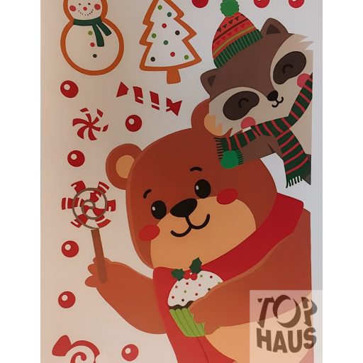 Karácsonyi Ablak matrica 20x30cm 9db-os