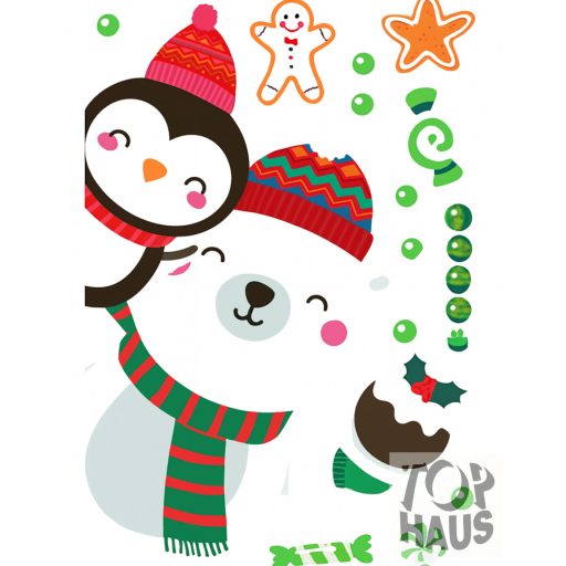 Karácsonyi Ablak matrica 20x30cm 9db-os