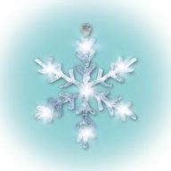 Led-Es Ablakdísz, Akril, Hókristály, 30Cm, 4,5V Kid 701