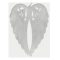 Angyalszárny Csillogós Műanyag 14,5X11X2 Cm Fehér 