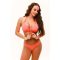 Capri bikini - jacquard korall-L