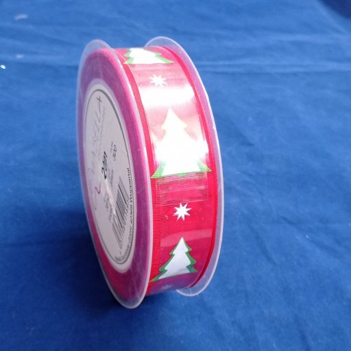 Szalag textil frosty 25mmx20m piros