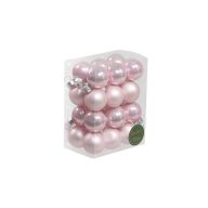 Gömbüveg 2,5 Cm Rózsaszín Fényes-Matt S/24