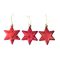 Karácsonyfadísz Műanyag Csillag 7 Cm Piros, 3 Db / Doboz