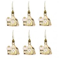 Házikó Dísz Akasztós Műanyag 5,5X7Cm Arany