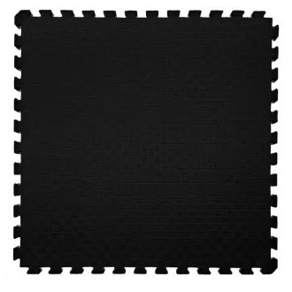  Puzzle Tatami Torna Szönyeg Elem 100 X 100 X 1,5 Cm Védőszegéllyel Fekete-szürke