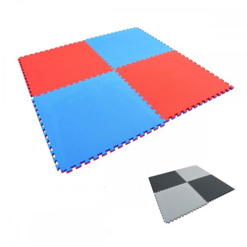 Puzzle Tatami Torna Szönyeg Elem 100 X 100 X 2 Cm Védőszegéllyel Piros/Kék