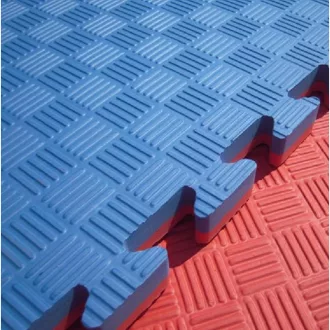   Puzzle Tatami Torna Szönyeg Elem 100 X 100 X 2,6 Cm Védőszegéllyel Piros/Kék