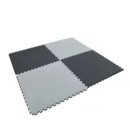   Puzzle Tatami Torna Szönyeg Elem 100 X 100 X 3 Cm Védőszegéllyel Szürke/Fekete