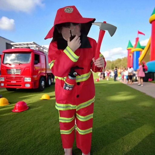 Tűzoltó jelmez kiegészitőkkel