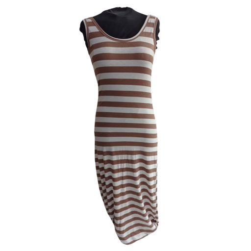 Csíkos hosszú ruha 140cm