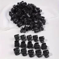 Karmos hajcsat fekete mini
