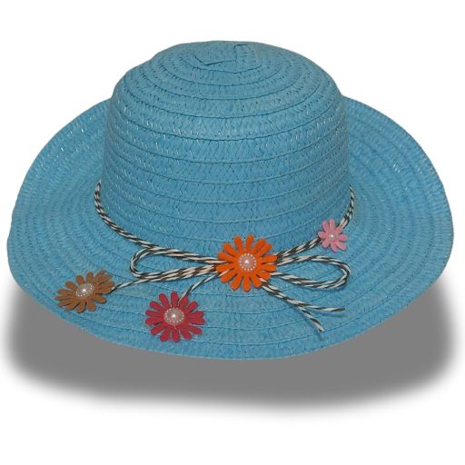 Lányka virágos kalap