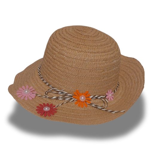 Lányka virágos kalap