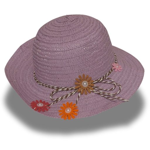 Lányka virágos kalap